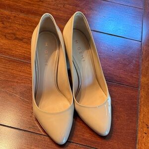 M. Gemi Nude Patent Leather Pointed-Toe Pumps